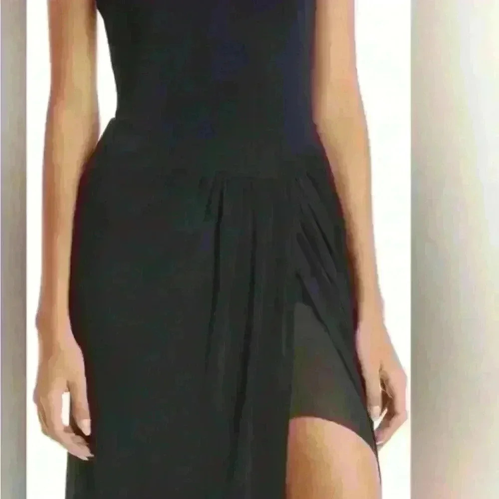 NEW! Cinq a Sept Lezlie Jersey Sleeveless Racerback Midi Dress - Picture 4 of 13